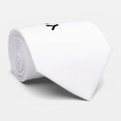 Schoon Witte Minimalistische Vader Waarderingskaar Stropdas (Opgerold)