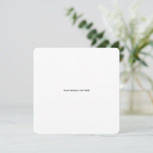Schoon Witte Minimalistische Voorstel Bedankkaart
