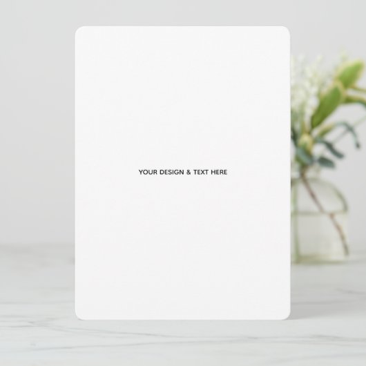 Schoon Witte Minimalistische Voorstel Bedankkaart (Staand voorkant)
