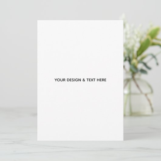 Schoon Witte Minimalistische Waarderingskaart Kaart (Staand voorkant)