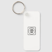 Schoon zakelijk logo QR-code horizontale sleutelha Sleutelhanger (Voorkant)