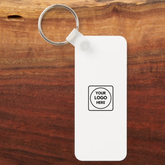 Schoon zakelijk logo QR-code horizontale sleutelha Sleutelhanger (Voorkant)