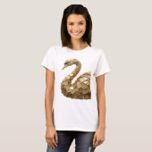 Schoon Zilver ABSTRACT ART Statement Design v2 T-shirt (Voorkant volledig)