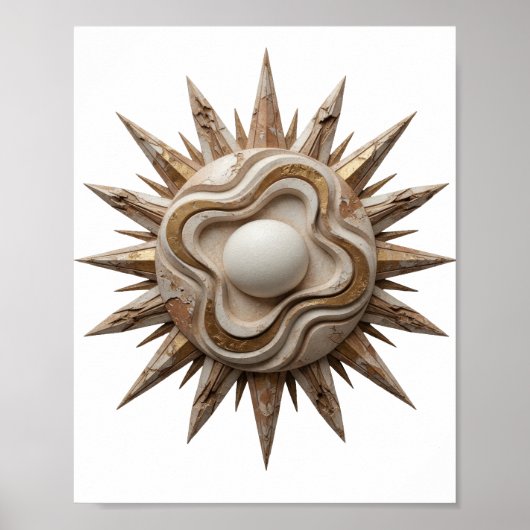Schoon Zilver ABSTRACTE KUNST Kunstprint v2 Poster (Voorkant)