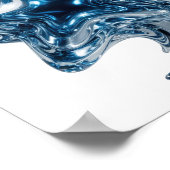 Schoon Zilver BLUE STAR Slogan Ontwerp Poster (Hoek)