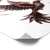 Schoon Zilver DRIE ROZE GOUDE VOGELS Poster (Hoek)