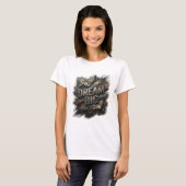 Schoon Zilver DROOM GROOT Citaat T-shirt (Voorkant volledig)