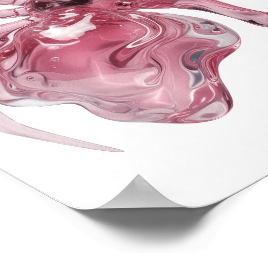Schoon zilver GLAS SPIN Design Poster (Hoek)