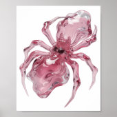Schoon zilver GLAS SPIN Design Poster (Voorkant)