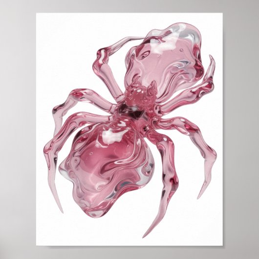 Schoon zilver GLAS SPIN Design Poster (Voorkant)