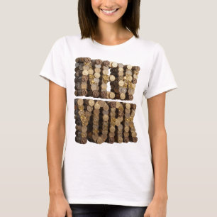 Schoon Zilver NEW YORK Tekst Ontwerp T-shirt