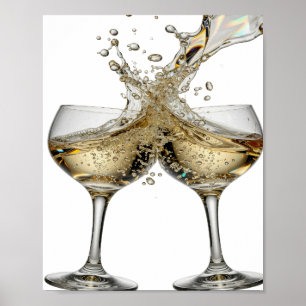 Schoon zilver PROOST OP GOEDE GEZONDHEID Poster