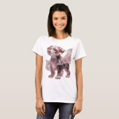 Schoon zilver ROSE GOLD HOND Tekst Design T-shirt (Voorkant volledig)