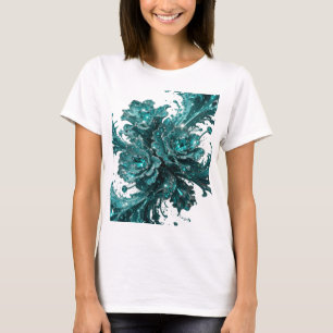 Schoon zilveren BLUE JEWELRY FLOWERS Statement T-s T-shirt