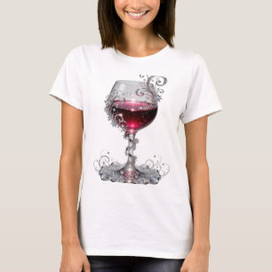 Schoon zilveren WIJNGLAS Shirt Design