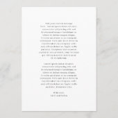 Schoon zwart en wit modern huwelijk menu (Achterkant)