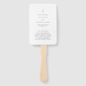 Schoon zwart en wit modern huwelijksprogramma handwaaier (Voorkant)