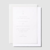 Schoon zwart en wit modern trouwen save the date vellum uitnodigingen (Offset)