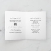 Schoon zwart en wit QR-code moderne bruiloft (Binnen)
