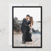 Schoon Zwart Foto Modern Huwelijk Save The Date (Achterkant)