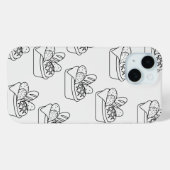 Schoon zwart-wit eenvoudige telefoonhoesje Case-Mate iPhone case (Achterkant (horizontaal))