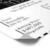 Schoon zwart & wit minimaal wandkunstposter poster (Hoek)