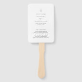 Schoon zwart-wit modern huwelijksprogramma handwaaier (Voorkant)