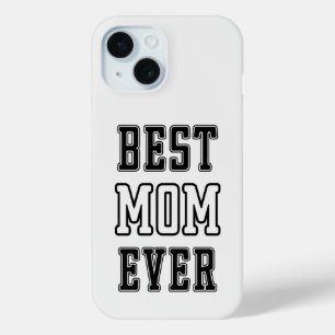 Schoon zwart-wit modern telefoonhoesje beste moe iPhone 15 case