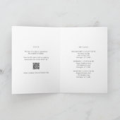 Schoon zwart-wit monogram moderne bruiloft (Binnen)