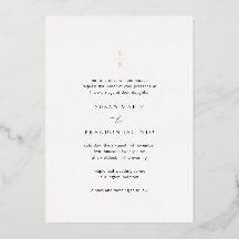 Schoon zwart-wit monogram moderne bruiloft