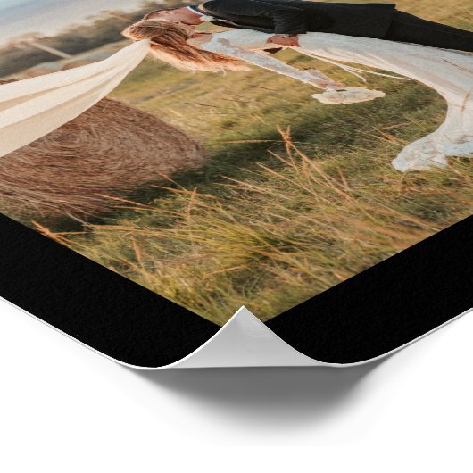 Schoon Zwarte Foto Moderne Trouw Poster (Hoek)