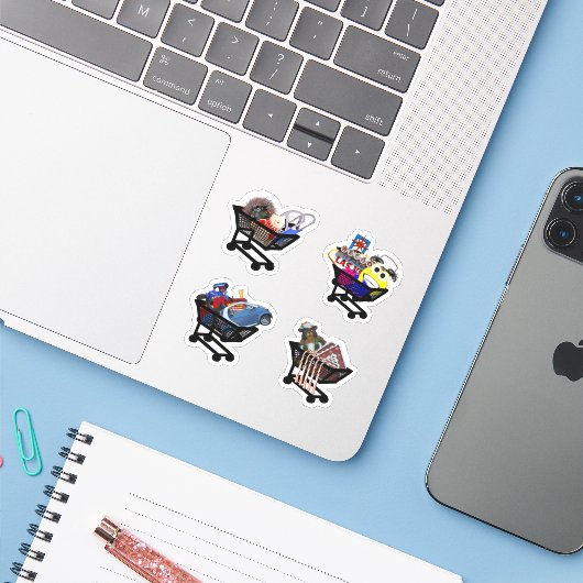 SCHOONBOEKSCHOKKEN STICKER (Laptop met iPhone)