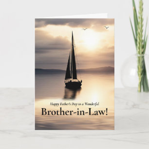 Schoonbroer Gefeliciteerd Vaderdag met Zeilboot Kaart