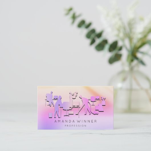 SCHOONDIENSTEN VERWIJDEREN OPSLAGHOUSEKEEPING AFSPRAKENKAARTJE (Staand voorkant)