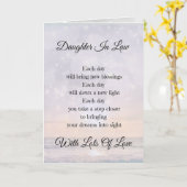 Schoondochter Aanmoedigingsgedicht Groet Kaart (Gele Bloem)
