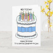 Schoondochter blij met 40ste verjaardag kaart (Gele Bloem)