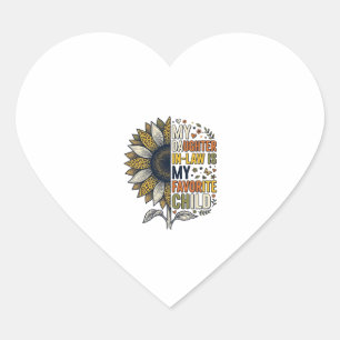 Schoondochter Favoriete Kind Zonnebloem Vintage S Hart Sticker