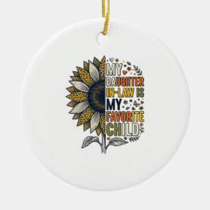 Schoondochter Favoriete Kind Zonnebloem Vintage S Keramisch Ornament