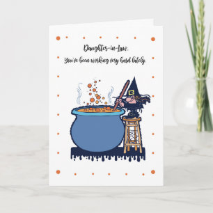 Schoondochter Funny Halloween Heksenbrouwsel Kaart