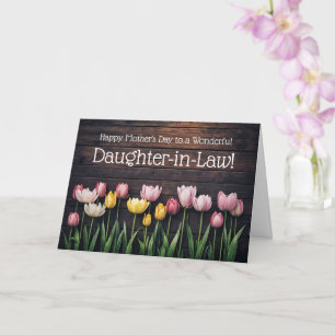 Schoondochter Gelukkige Moederdag Tulpen Kaart