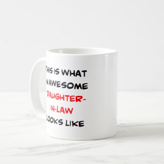 schoondochter, geweldig koffiemok (Voorkant links)