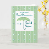 Schoondochter, groen, bruidsdoucheparaplu kaart (Gele Bloem)