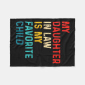 Schoondochter is mijn favoriete kind familie vader fleece deken (Voorkant (Horizontaal))