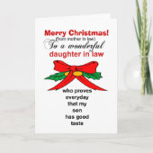schoondochter Kerstmis Kaart (Voorkant)