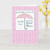 Schoondochter Komt Pink Bruiloftsshower Kaart (Gele Bloem)