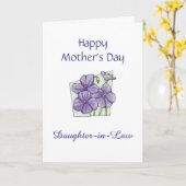 Schoondochter Moederdag Kaart (Gele Bloem)