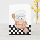 Schoondochter Moederdag Kabouter Keuken Koningin Kaart (Gele Bloem)