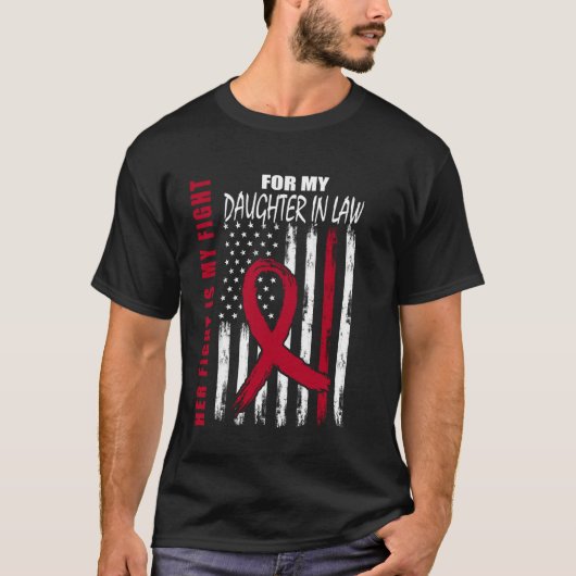 Schoondochter Multiple Myeloma Bewustzijn Amerika T-shirt (Voorkant)