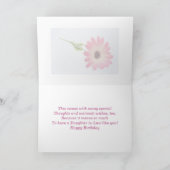Schoondochter - roze daisy Verjaardagskaart Kaart (Binnen)