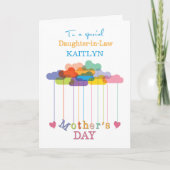 Schoondochter Schattigee Moederdag Rainbow Clouds Kaart (Voorkant)